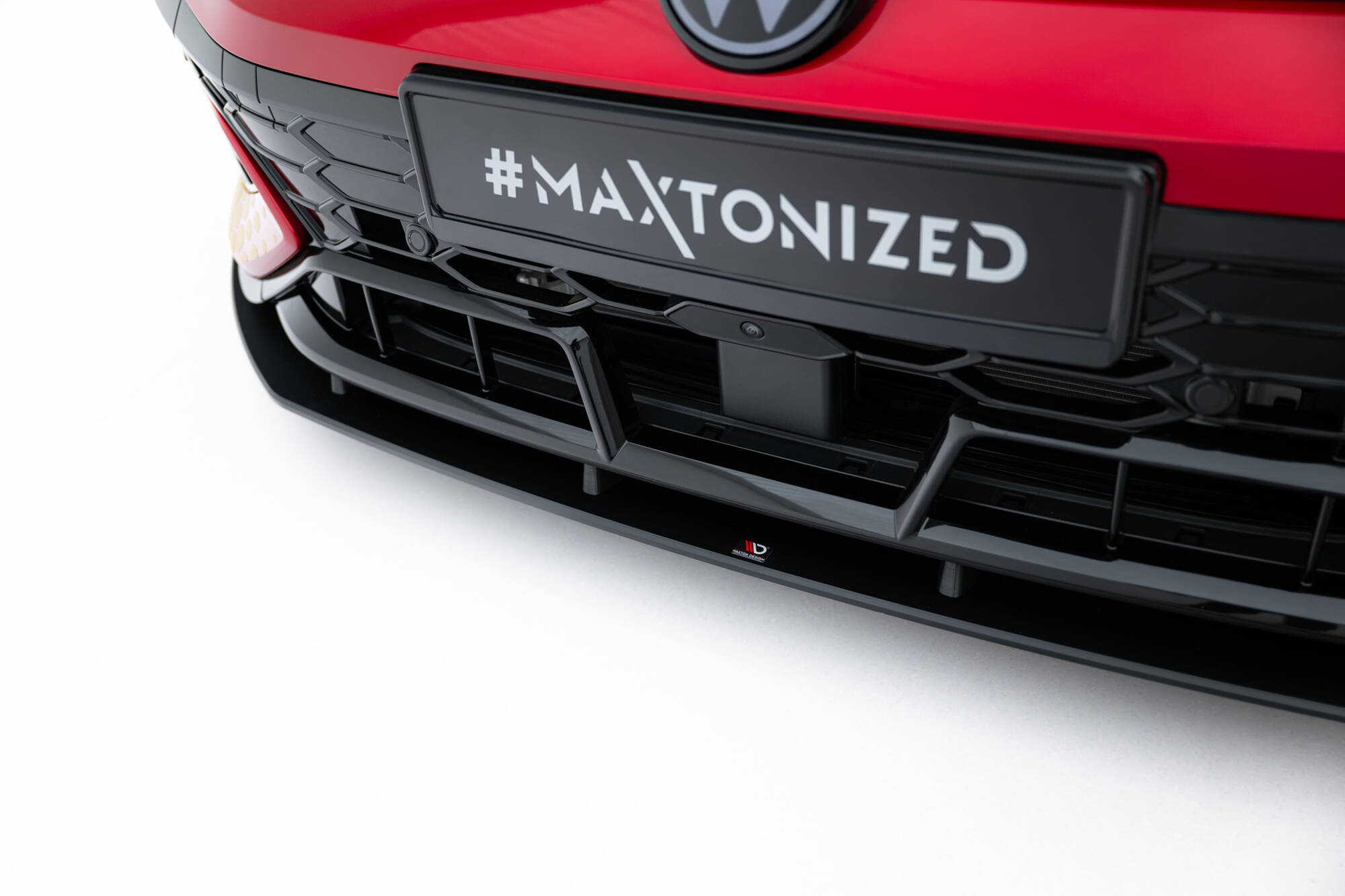 Street Pro Voorspoiler Volkswagen Golf GTI Clubsport MK8 Facelift Maxton Glanzend zwart
