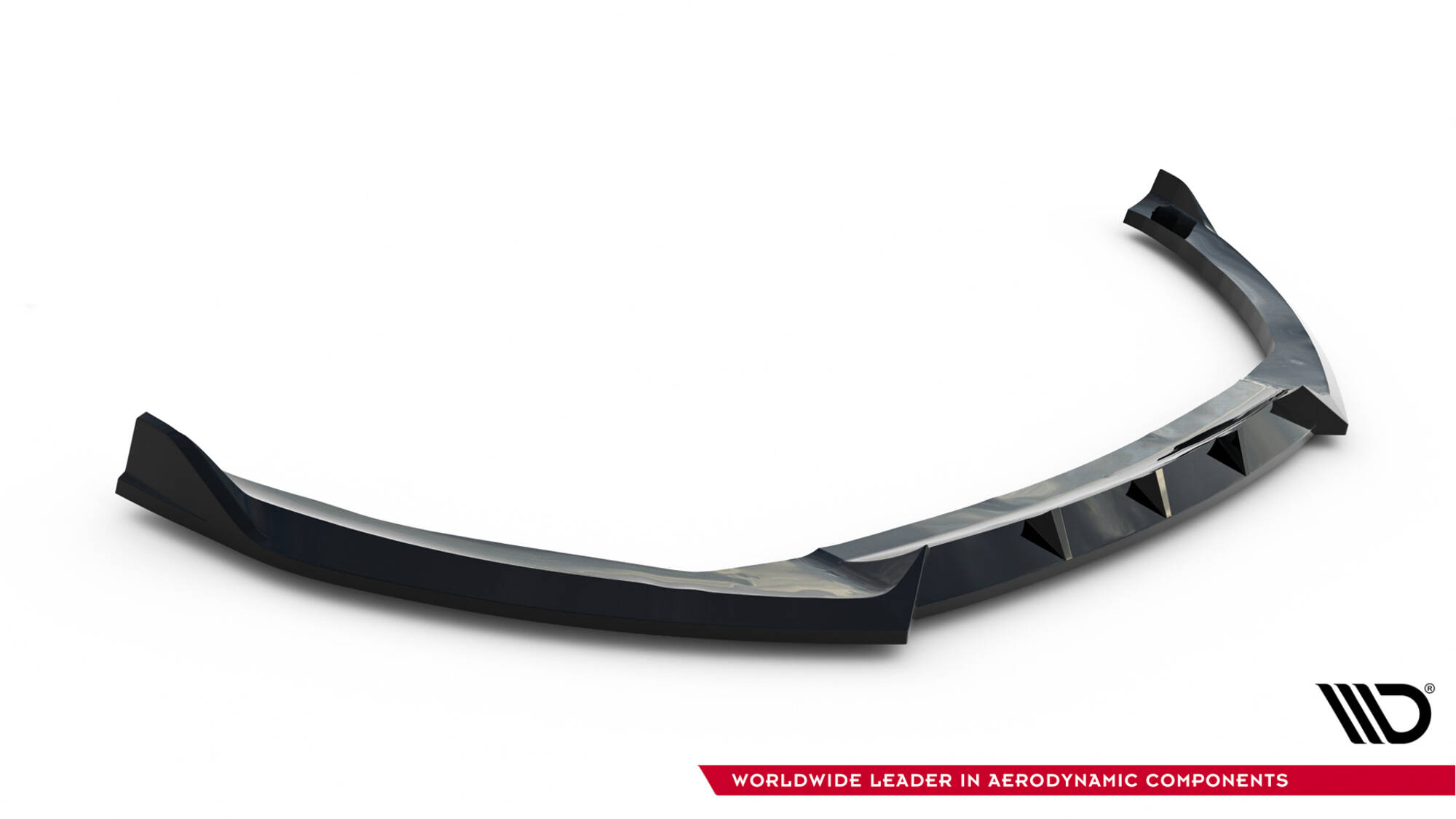 Voorspoiler V.6 Ford Focus ST MK3 Facelift Maxton Glanzend zwart