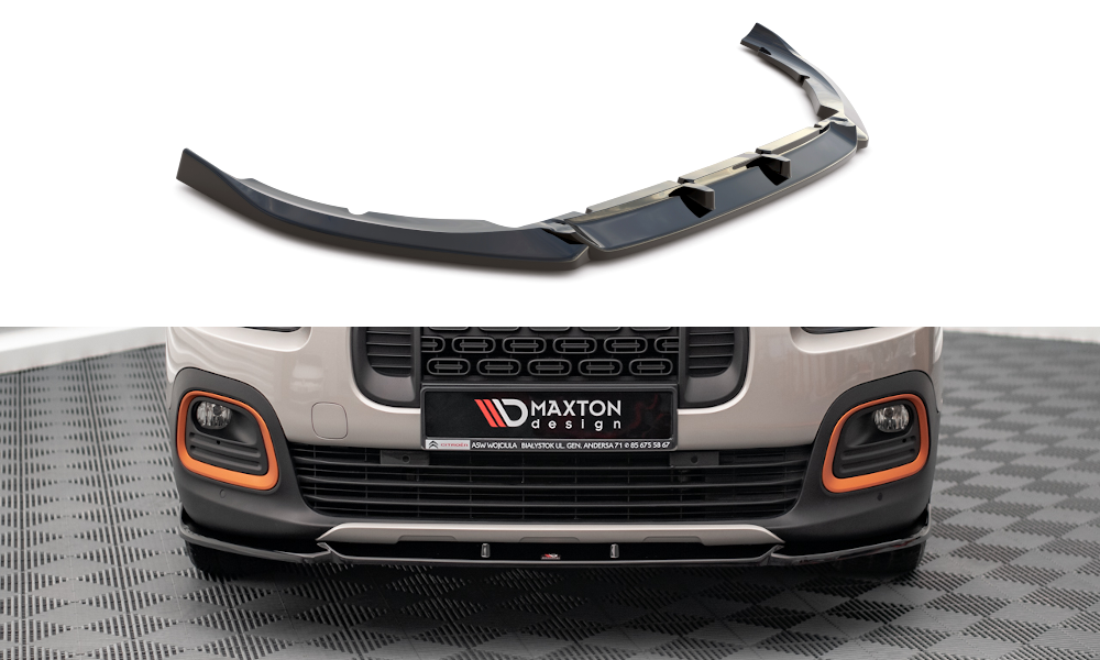 Voorspoiler Citroen Berlingo MK3 Maxton Glans Zwart