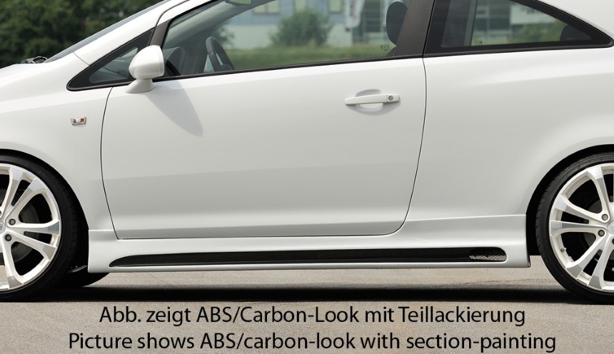 Zijskirts Opel Corsa D Rieger met opening