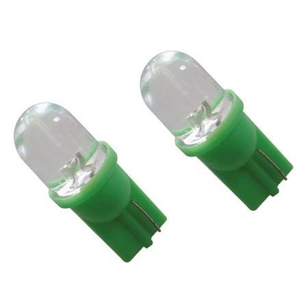 Lamp T10 groen 5W spot 2st.