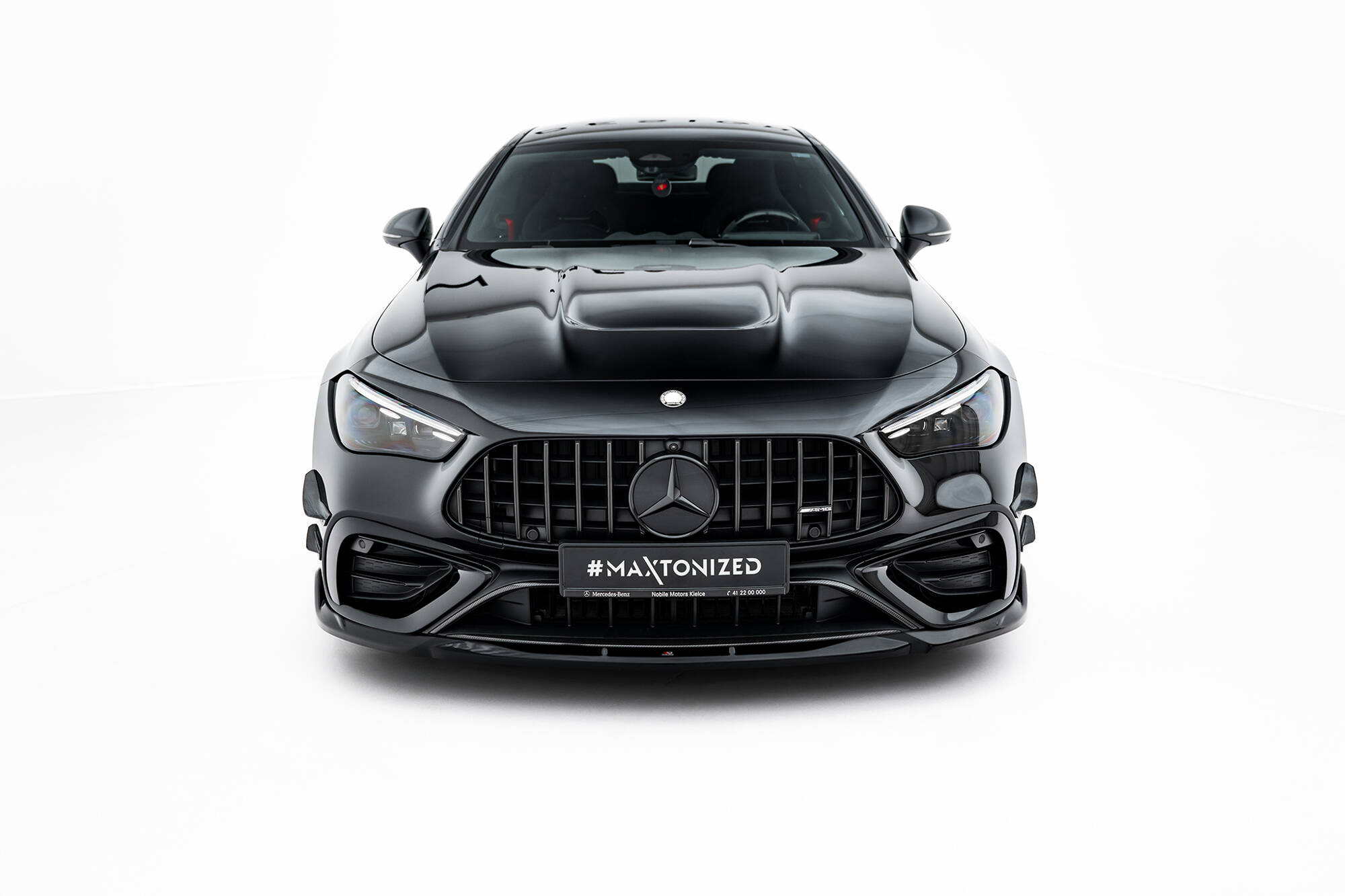 Voorspoiler V.2 Mercedes-AMG CLE 53 / AMG-Line C236 Maxton Glanzend zwart