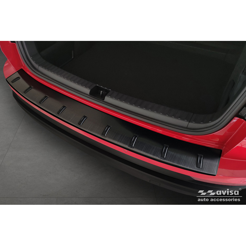 Zwart RVS Achterbumperprotector  Skoda Karoq (NU7) Facelift incl. Sportline 2022- 'STRONG EDITION'