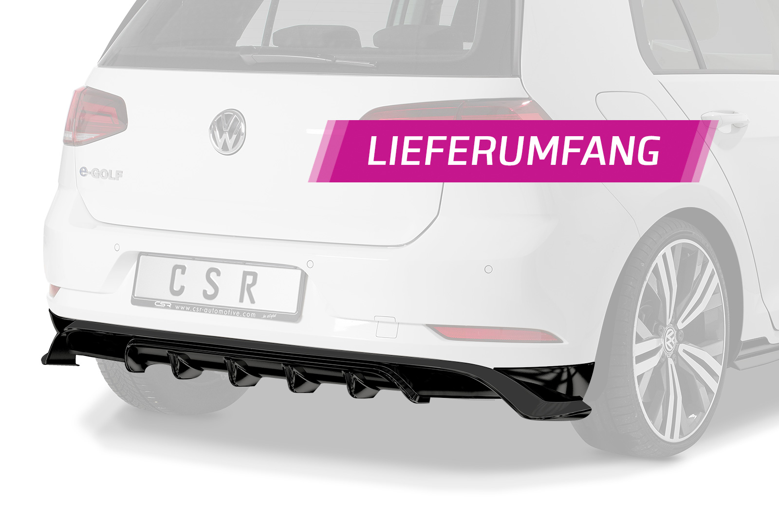Diffuser VW Golf 7 / e-Golf CSR Glans Zwart