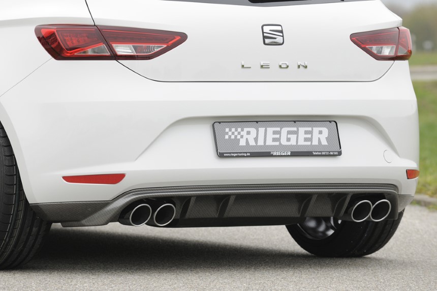 Diffuser Seat Leon F5 Rieger dubbele uitlaat links + rechts carbon-look