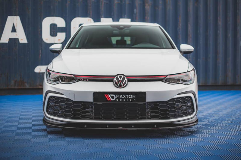 Voorspoiler V.1 Volkswagen Golf 8 GTI Glans Zwart