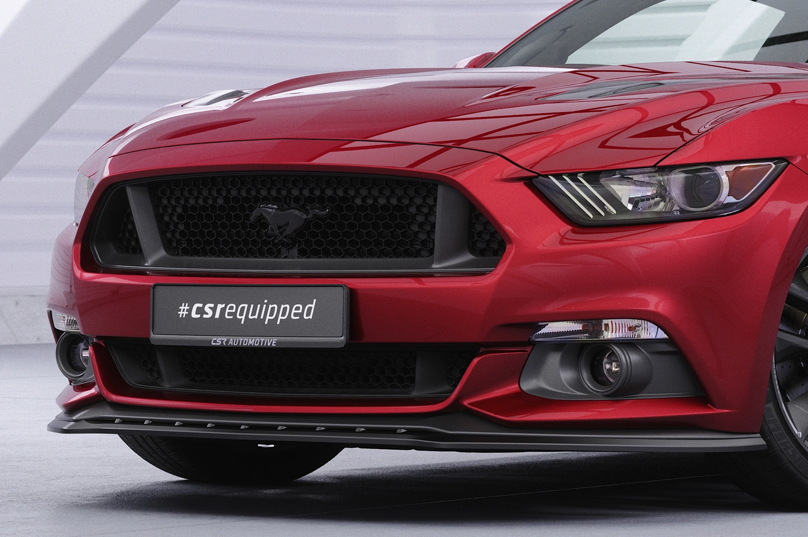 Voorspoiler Ford Mustang VI glans zwart – 2014–08/2017