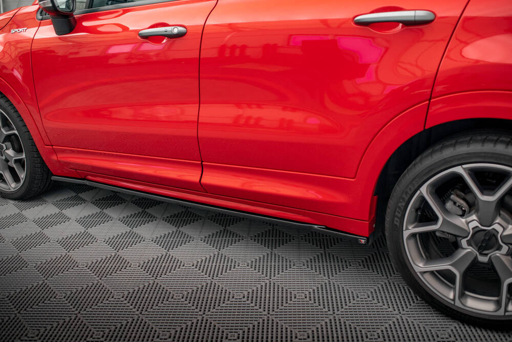 Zijskirts Fiat 500X Sport FL Maxton Glans Zwart