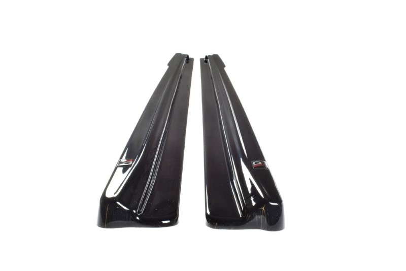 Zijskirts Diffusers Fiat 500 Abarth MK1 Glanzend Zwart