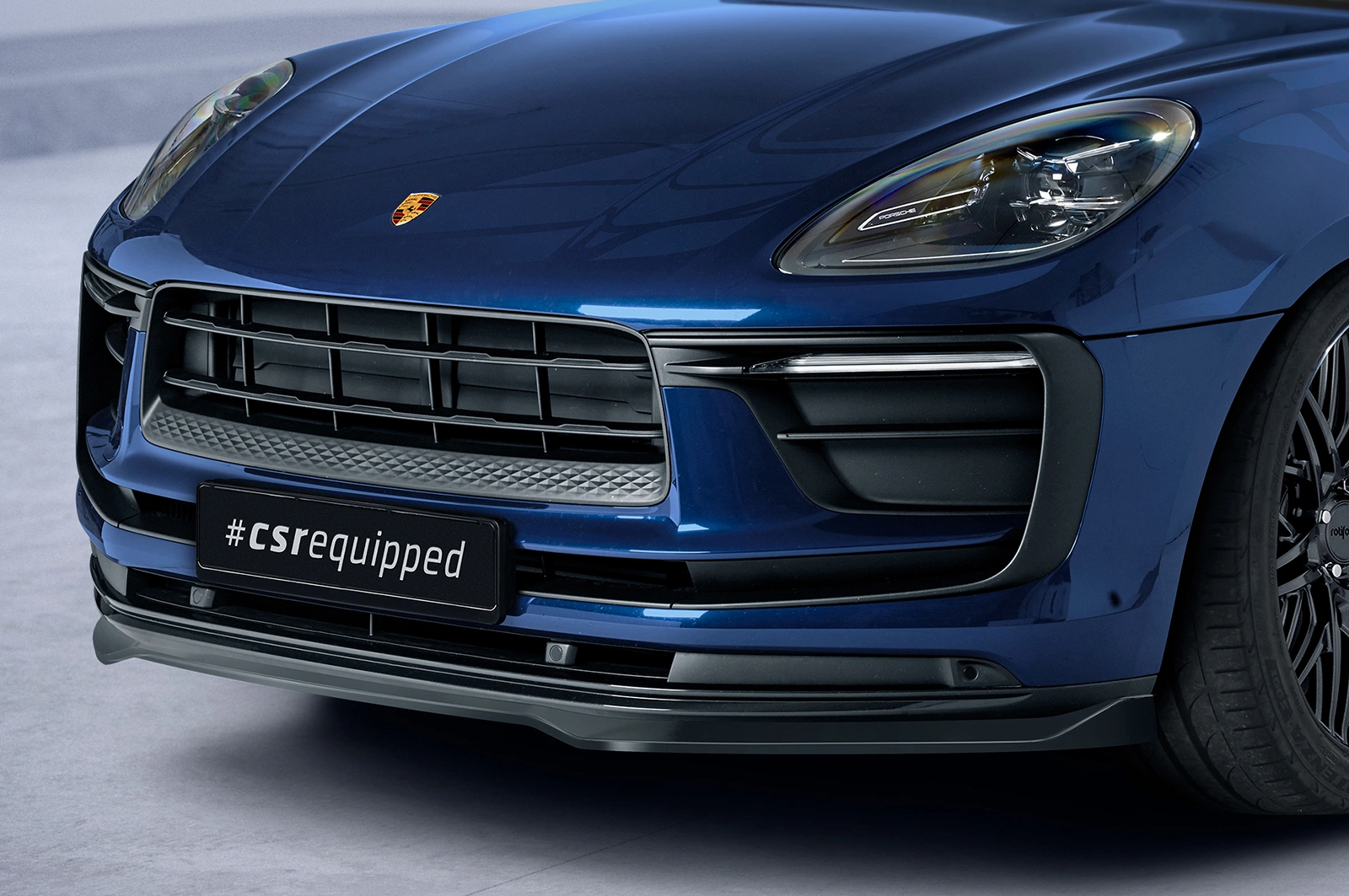 Voorspoiler Porsche Macan (Facelift) 2021- Glans Zwart – CSR