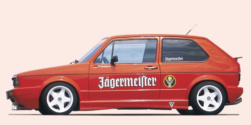 Zijskirts VW Golf I zonder wielkastverbreders Rieger