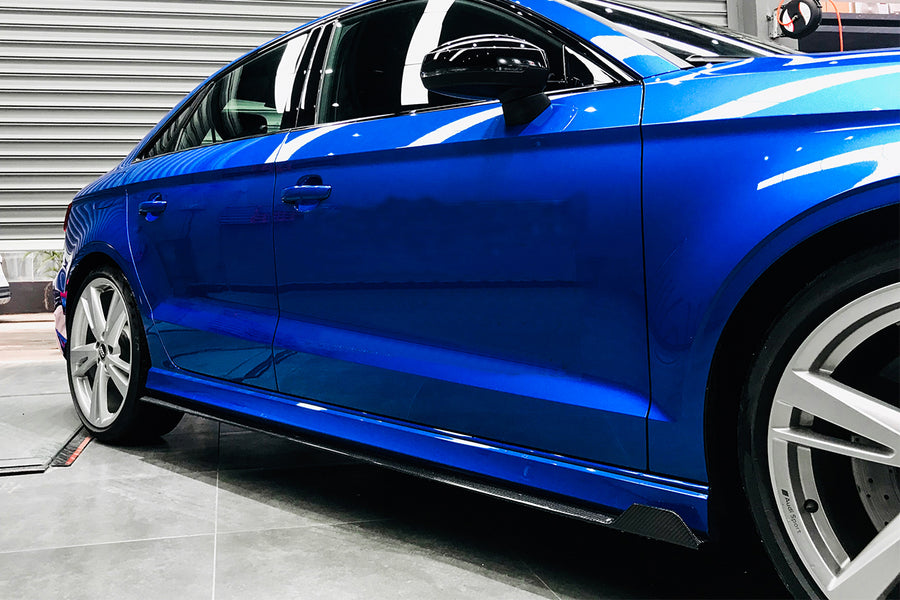 Audi RS3 BKSS Style Carbon Fiber Zijskirts 2019-2020