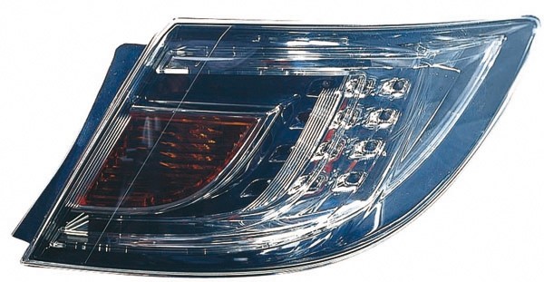 Achterlicht rechts MAZDA 6 08->> HELDERGLAS-Chroom/LED
