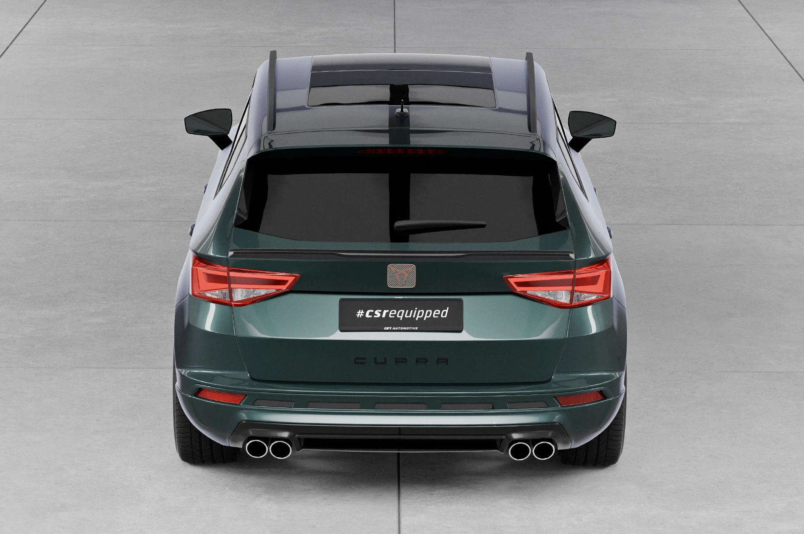 Achterspoiler Cupra / Seat Ateca glans zwart