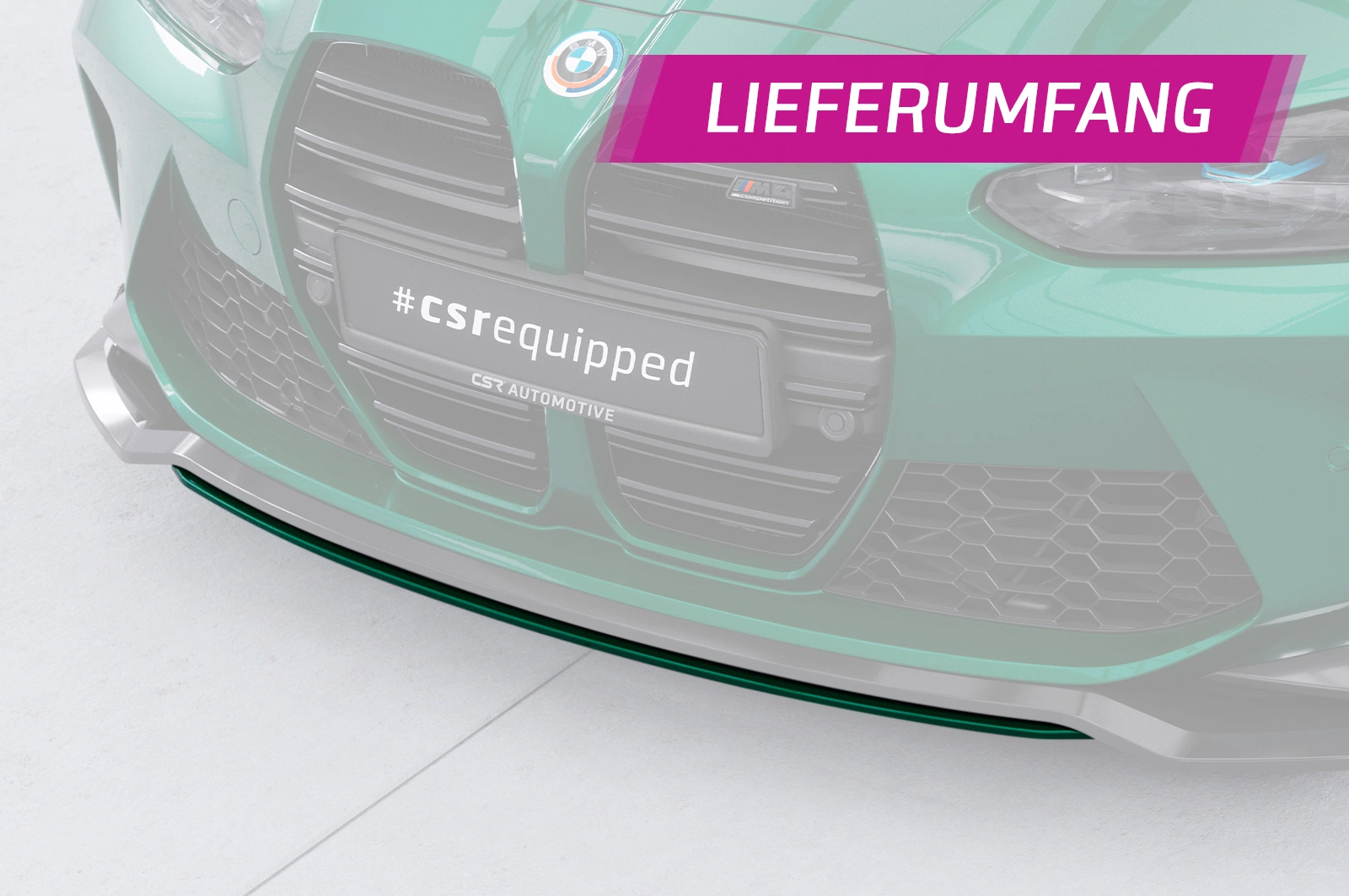 Voorspoiler BMW M3 (G80/G81) / M4 (G82/G83) glans zwart
