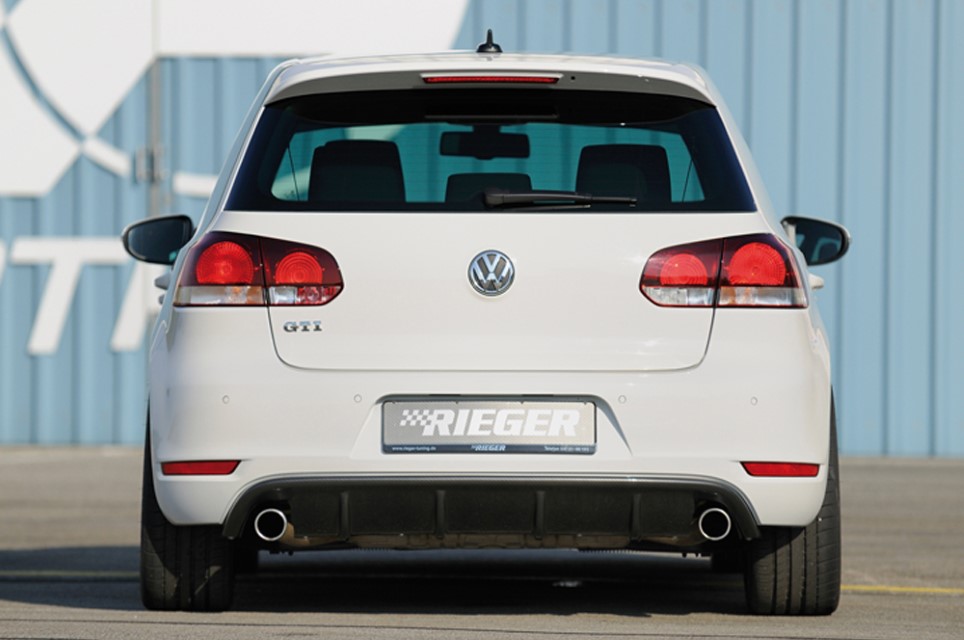 Diffuser Volkswagen Golf 6 GTI GTD Rieger Glans Zwart