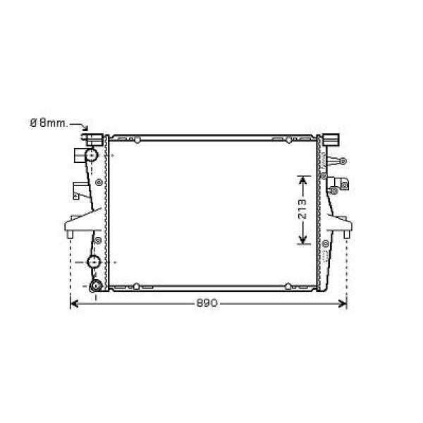 Radiator VW T5 03-09 710x463x24 2.0 8V 1.9TDI +/-AC