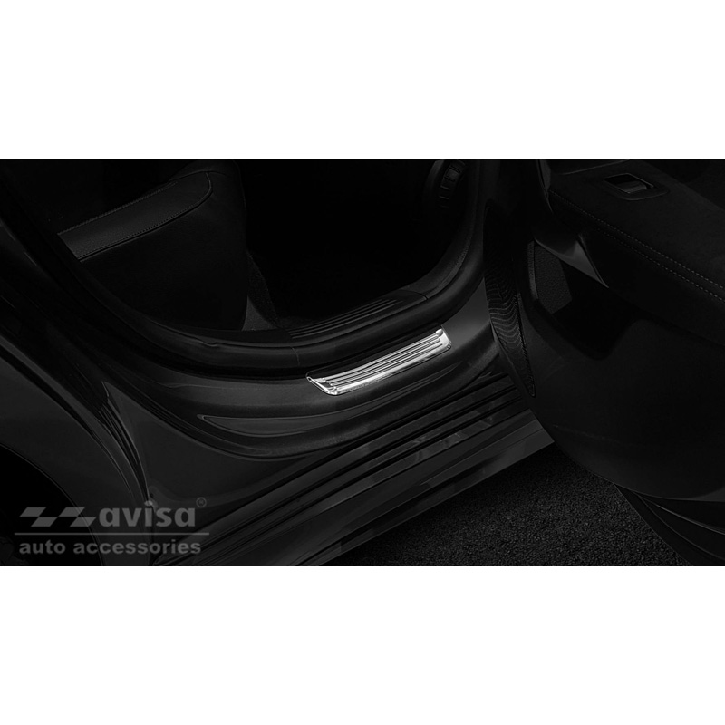 RVS Instaplijsten  Mercedes A-Klasse W177 HB/Sedan 2018- 2-delig (achterdeuren)