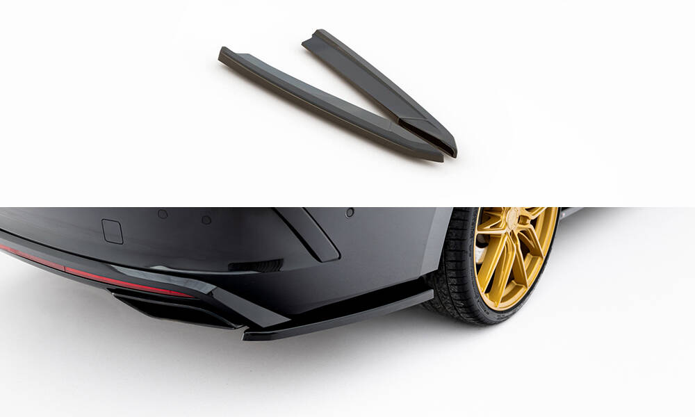 Achterzij Spoilers V.1 Skoda Octavia RS Liftback MK4 / MK4 Facelift Maxton Glanzend zwart
