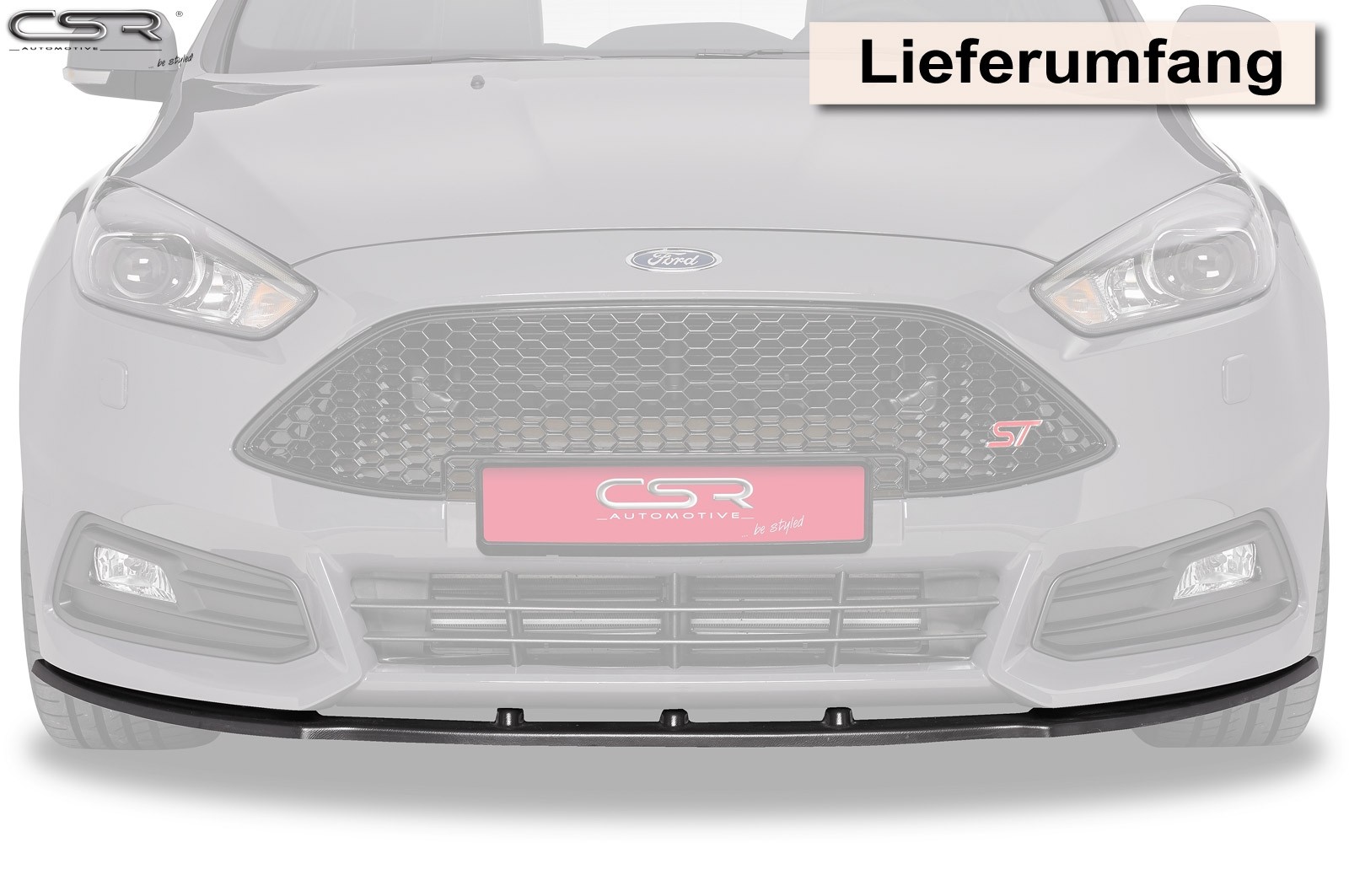 Cupspoilerlip Glossy Ford Focus III ST CSL132-G