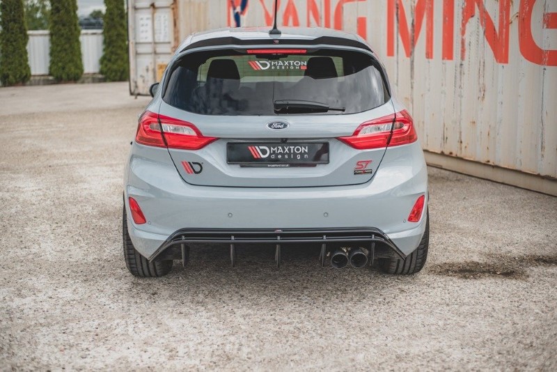 Achterbumper Aanzet Ford Fiesta Mk8 ST / ST-Line Racing V.1 Glanzend Zwart