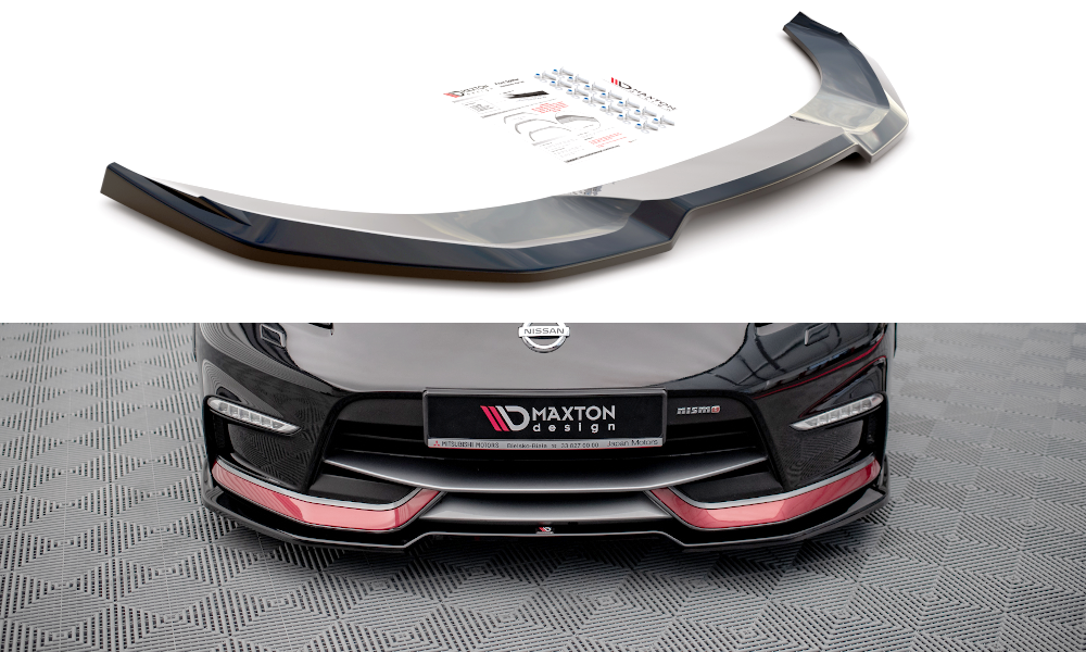 Voorspoiler V.3 Nissan Nismo 370Z Maxton Glans Zwart