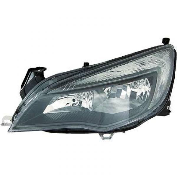 Koplamp links ASTRA J 09->> ZWART