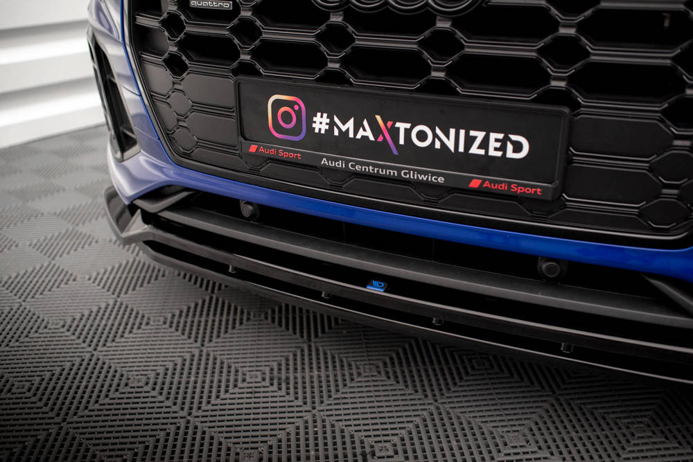 Voorspoiler V.1 Audi SQ5 / Q5 S-Line SUV / Sportback Facelift Maxton Glans Zwart