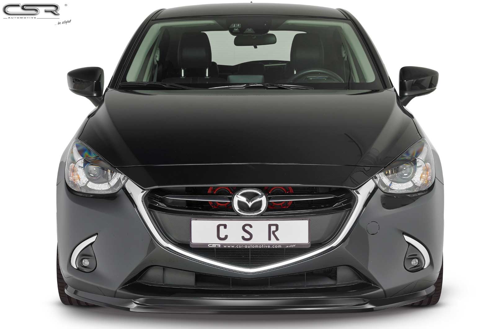 Voorspoiler Mazda 2 (Typ DJ) glans zwart 11/2014–12/2019