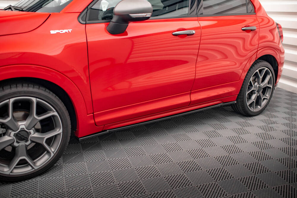 Zijskirts Fiat 500X Sport FL Maxton Glans Zwart