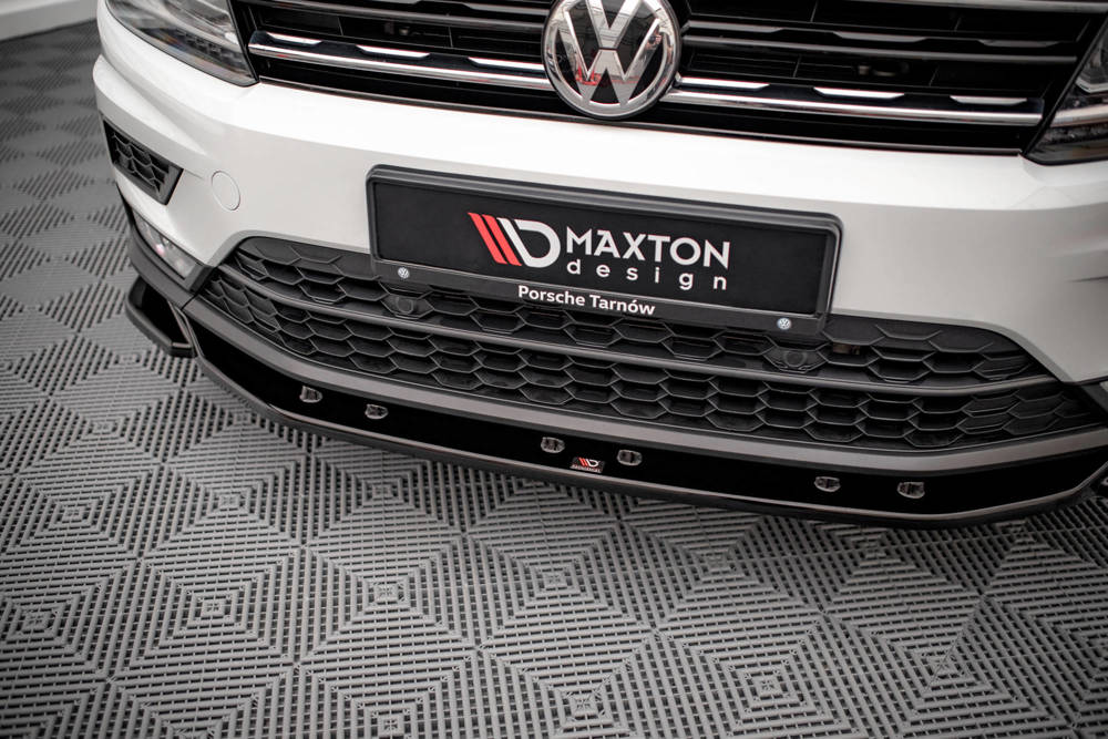 Voorspoiler Volkswagen Tiguan MK2 Maxton Glans Zwart