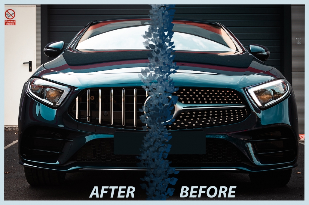 Grill Mercedes CLS C257 GTR Design Zwart/Chroom