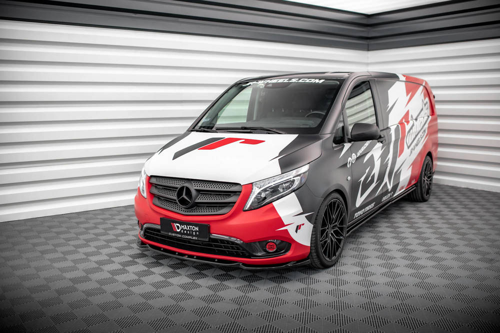 Voorspoiler V.1 Mercedes Vito W447 FL Maxton Glans Zwart