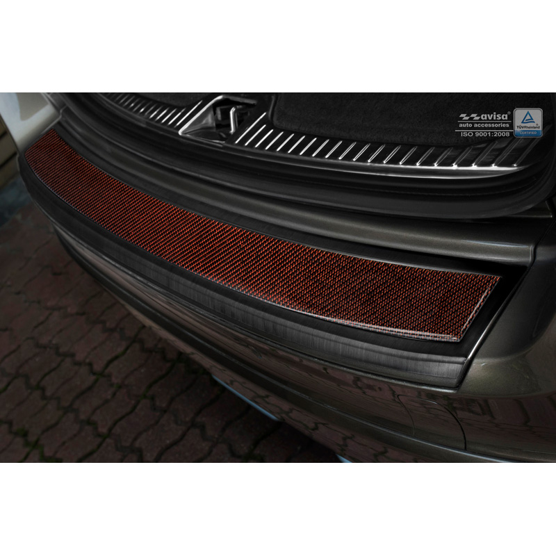 RVS Achterbumperprotector 'Deluxe' Volvo XC60 2013-2016 Zwart/Ro