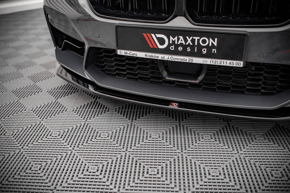 Voorspoiler V.3 BMW M5 F90 FL Maxton Glans Zwart