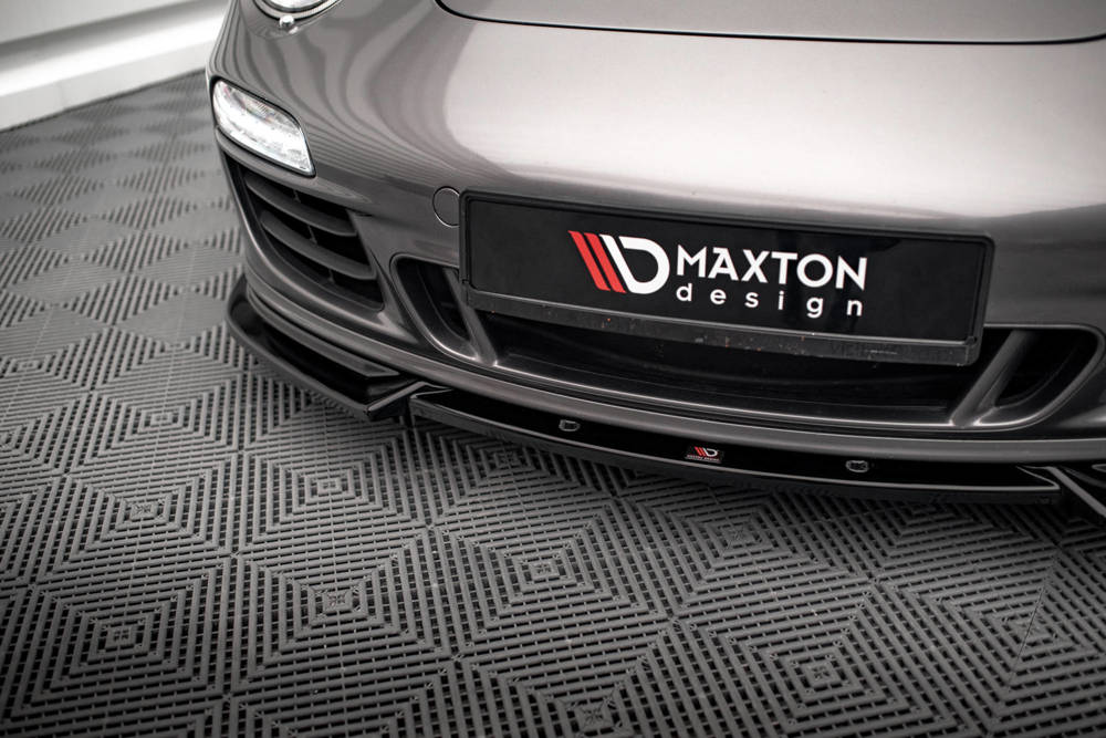Voorspoiler V.2 Porsche 911 Carrera GTS 997 Facelift 2009 - 2011 Maxton Glans Zwart