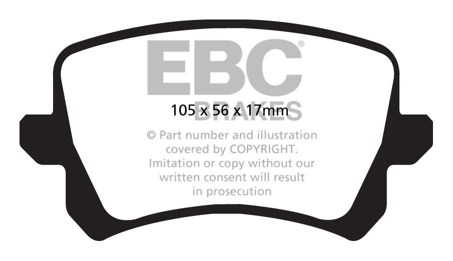 EBC Brakes VW Sharan 1.4 Turbo 2010-.. Remblokken achterzijde