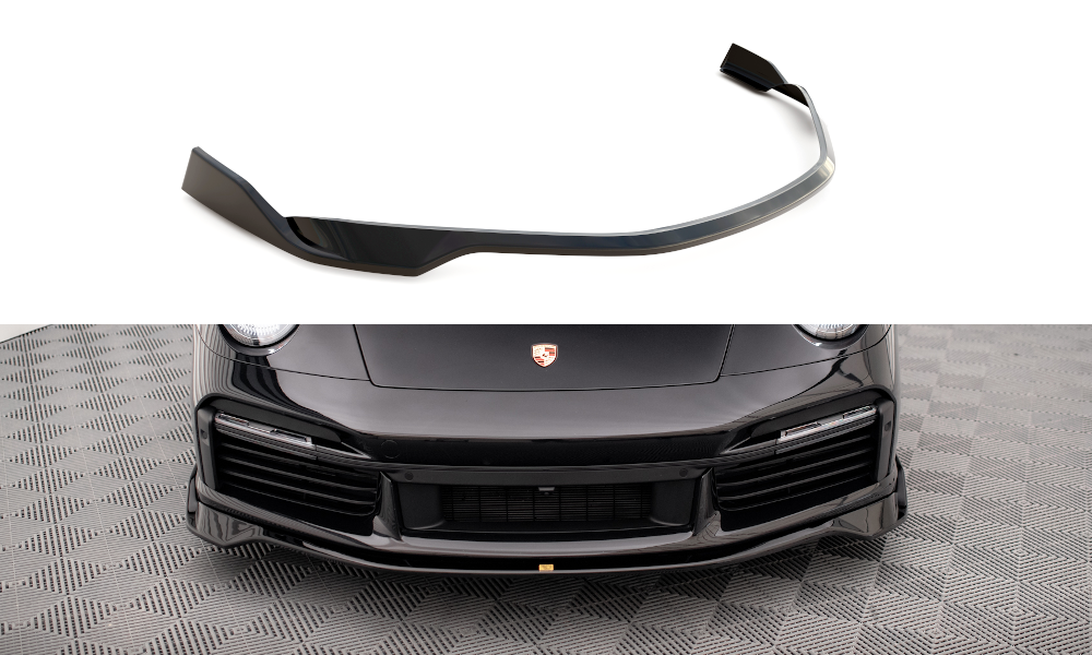Voorspoiler Porsche 911 Turbo S 992 Maxton Glans Zwart