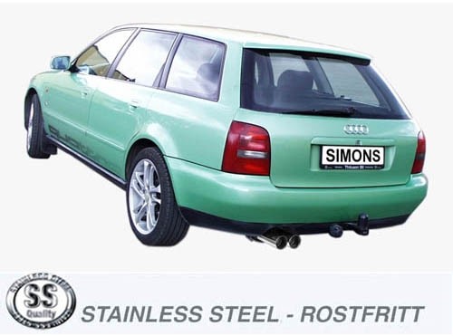 Simons Uitlaatsysteem af kat. Audi A4 Quattro B5 1994-2000