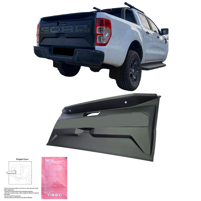 Achterklepcover  Ford Ranger T6/T7/T8 2012-2022 - Matzwart