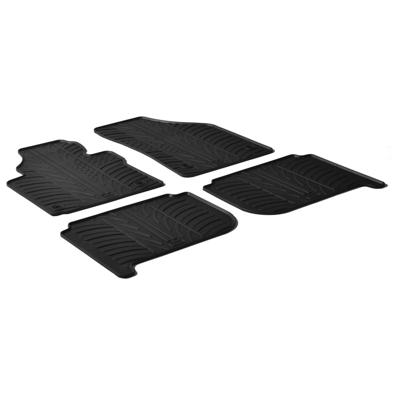 Rubbermatten  Volkswagen Touran 2003-2015 (T profiel 4-delig + montageclips)
