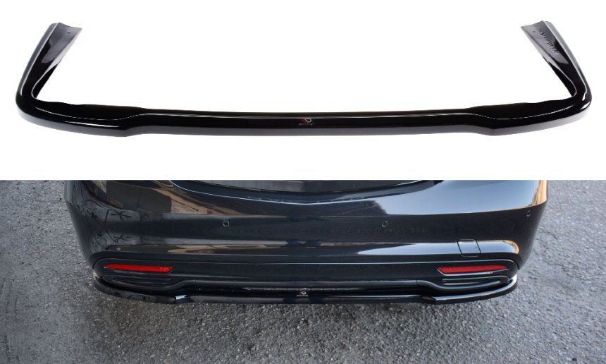 Achterbumper spoiler Mercedes S-Klasse W222 AMG-Line Maxton Design glans zwart
