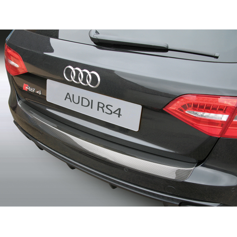 ABS Achterbumper beschermlijst  Audi RS4 Avant 3/2012-6/2016 Carbon Look