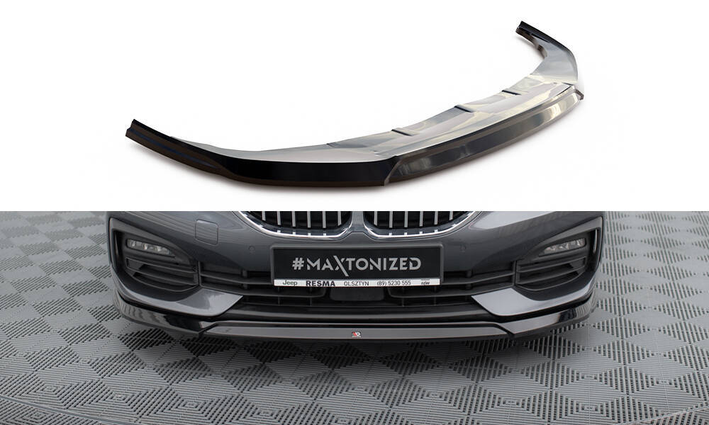 Voorspoiler V.2 BMW 1 Serie F40 Maxton Glans Zwart
