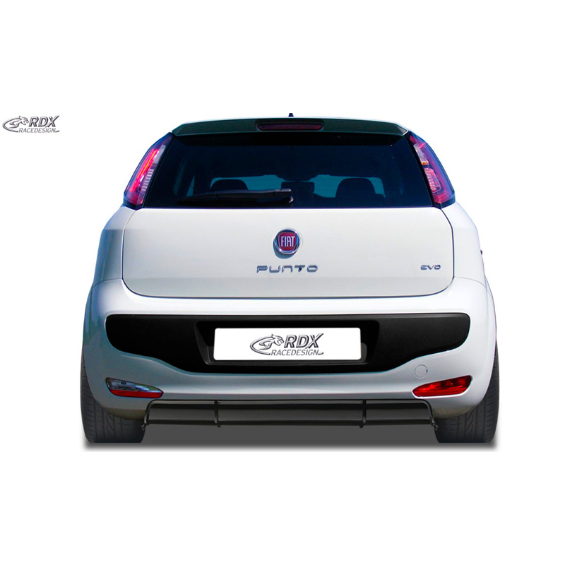 Achterskirt 'Diffusor'  Fiat Punto Evo 2009- (ABS zwart glanzend)