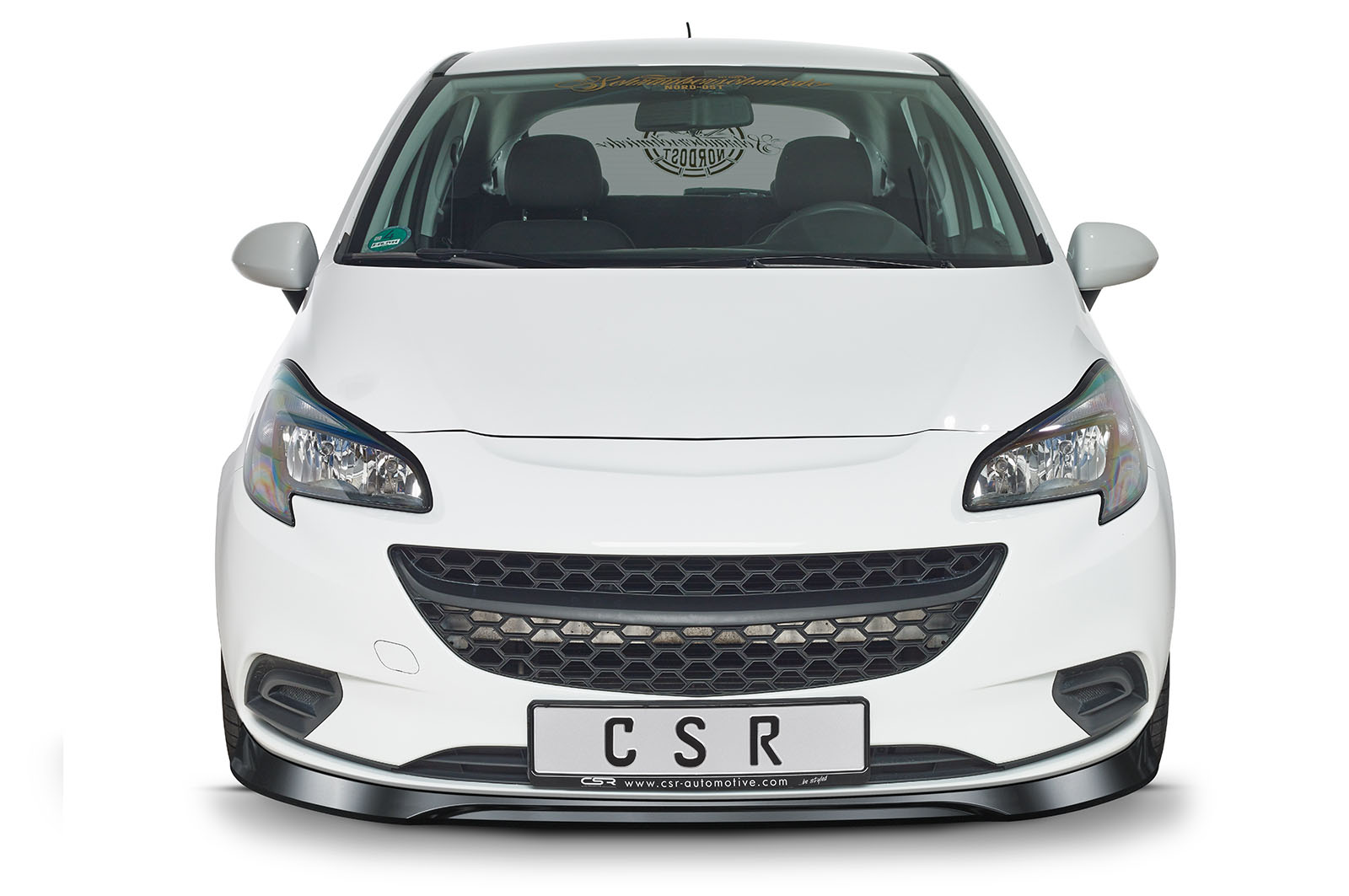 Voorspoiler Opel Corsa E CSR glans Zwart