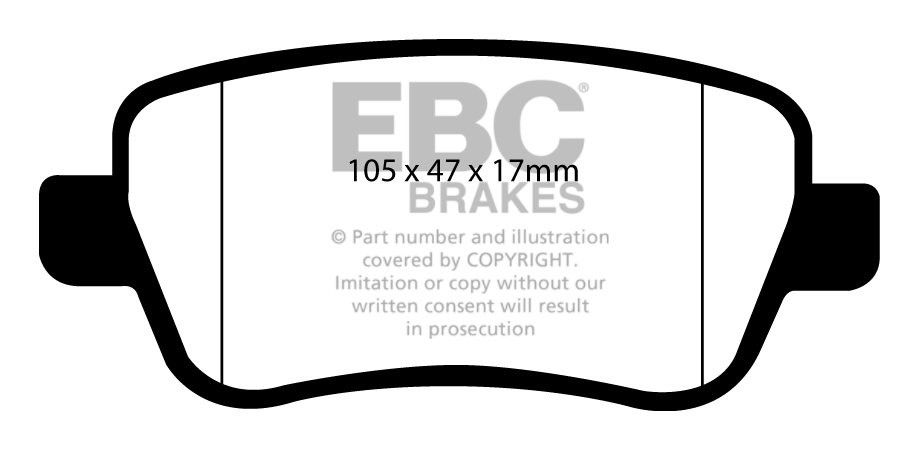 EBC Brakes FIAT Croma 1.9 TD (150) 2005-.. Remblokken achterzijd