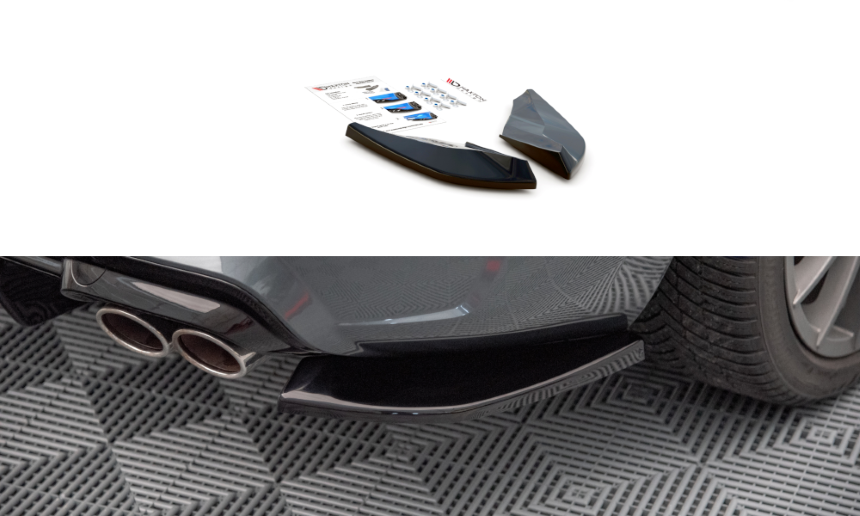 Achterzijde skirts Cupra Ateca Maxton Design glans zwart