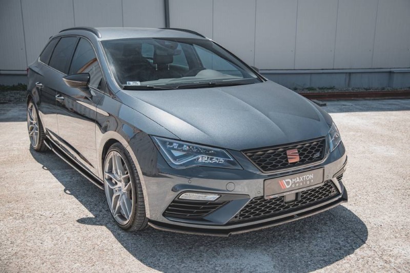 Voorspoiler Seat Leon 3 Cupra/FR Facelift Glans Zwart