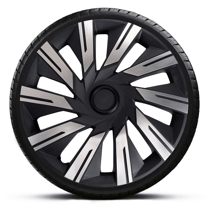 4-Delige J-Tec Wieldoppenset Tecna 16-inch alu/zwart